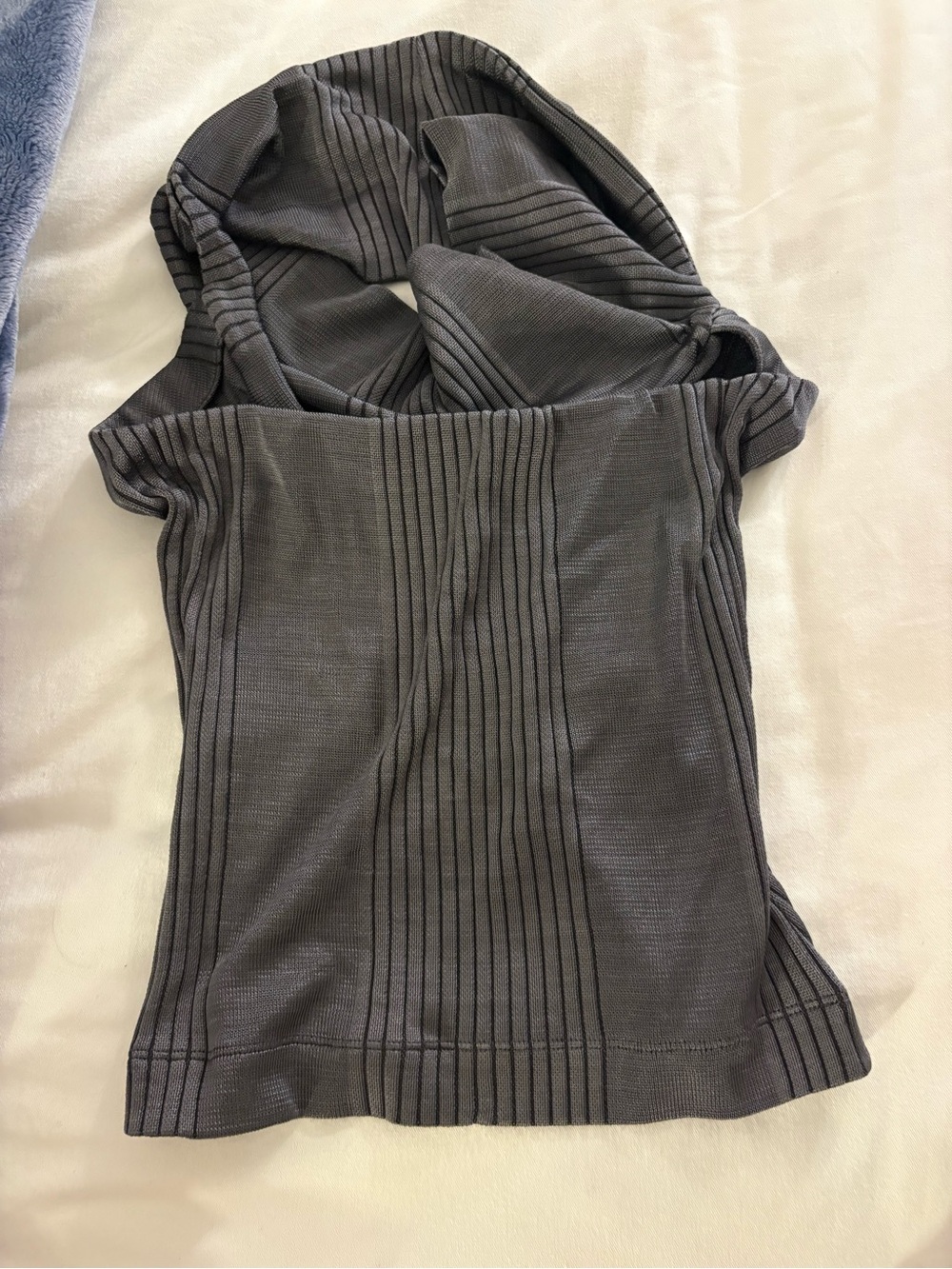 IRO Gray Ribbed Halter Top - Picture 2 of 3